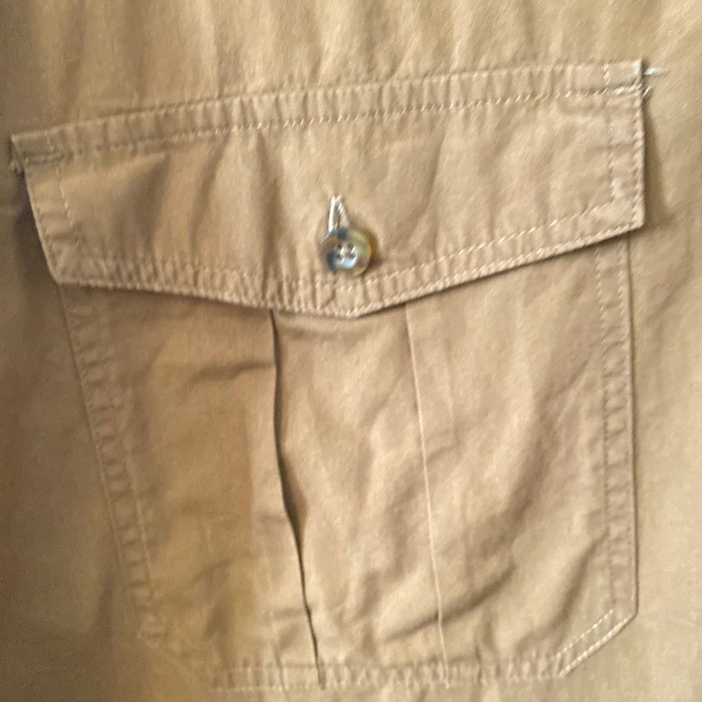 Woolrich Mens XL Rugged Nutmeg Brown Cotton Elbow Patch Utility Shirt Outdoor - Picture 5 of 6